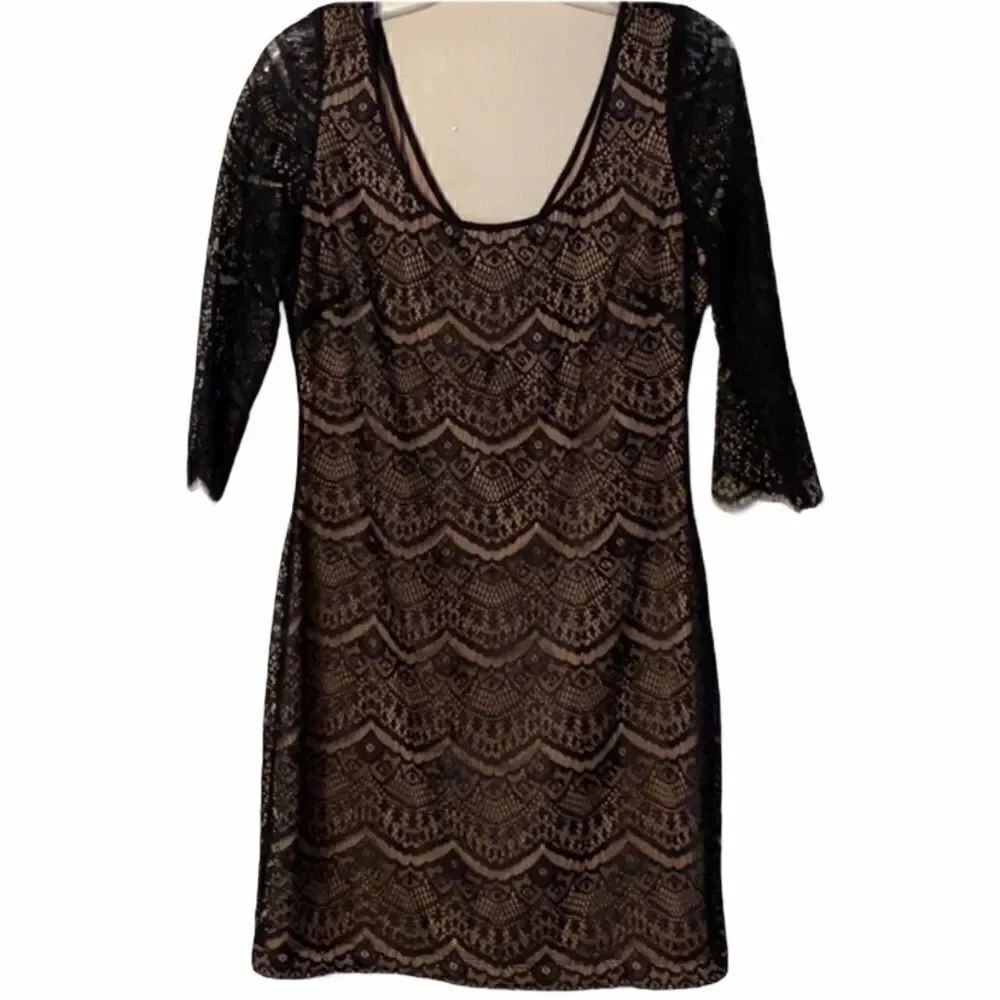 Guess Lace Sheath Black Dress